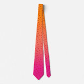 Cravate Pink and orange ombre red hearts pattern (Devant)