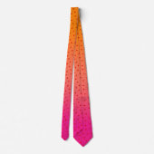 Cravate Pink and orange ombre red hearts pattern (Dos)