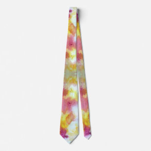 Cravate Pink and Yellow Flow H Pattern