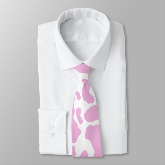 Cravate Pink Cow Spots Animal Print Pattern (Attaché)
