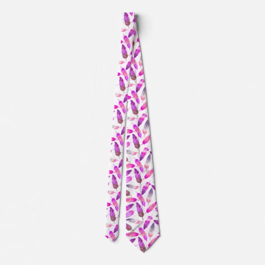 Cravate Pink Flamingo Feathers Neck Tie (Dos)