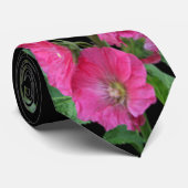Cravate Pink Hollyhocks (Roulé)