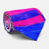 Cravate Pink Modern Business Abstrait Pink Blue Bright (Roulé)