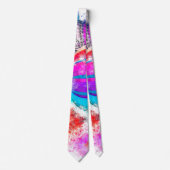 Cravate Pink Modern Business Abstrait Pink Blue Bright (Devant)