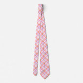 Cravate Pink Pastel Plaid Motif (Dos)