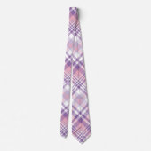 Cravate Pink, Purple et White Plaid (Dos)