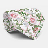 Cravate Pink Roses (Roulé)