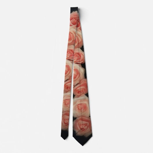 Cravate Pink Roses Flower Art Tie (Dos)