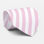 Cravate Pink Stripe Thick Coastal Beach Pattern (Roulé)