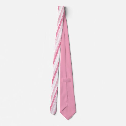 Cravate Pink Stripes Christmas Neck Tie (Dos)