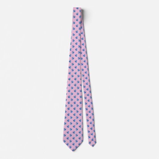 Cravate Pink Ties For Men Blue Tree Frogs (Devant)