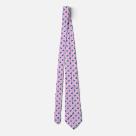 Cravate Pink Ties For Men Blue Tree Frogs (Dos)