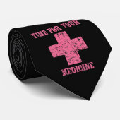 Cravate Pink Time pour votre médecine (Roulé)