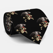 Cravate Pirate Crâne Et Casquette (Roulé)