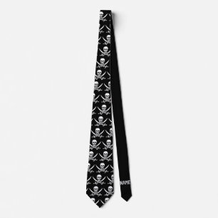 Cravate Pirate Skull and Swords, ajouter du texte,