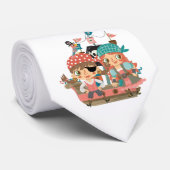 Cravate Pirates Girly (Roulé)