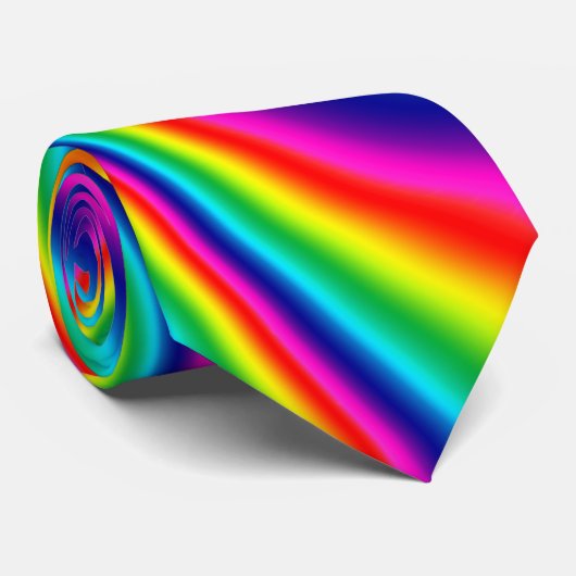 Cravate Pirouette d'arc-en-ciel (Roulé)