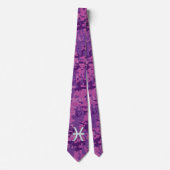 Cravate Pisces Zodiac Connexion Fuchsia Camion numérique r (Devant)