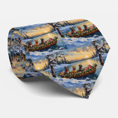 Cravate Pitbull Christmas Boat Holiday (Roulé)