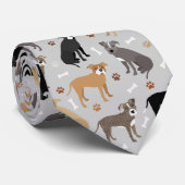 Cravate Pitbull Paws and Bones Neck Tie (Roulé)