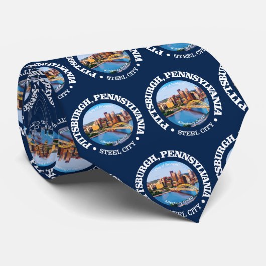 Cravate Pittsburgh (villes) (Roulé)
