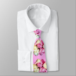 Cravate Pivoine Florale