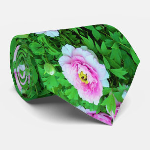 Cravate Pivoines arbustives roses élégantes avec centre ja