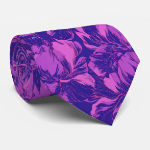 Cravate Pivoines Fleur Père Marié Mariage Rétro