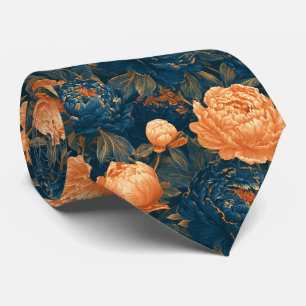 Cravate Pivoines Fleuriste Homme de Bureau Verdure Mariage