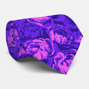 Cravate Pivoines Imprimé Mariage Campagnard Groom