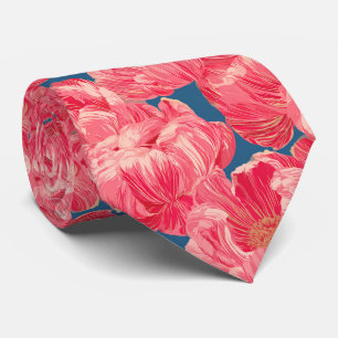 Cravate Pivoines Petit Ami Floral Végétal Mariage