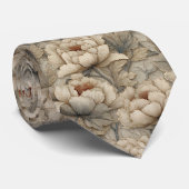 Cravate Pivoines uniques pour lui (Roulé)