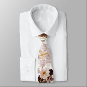 Cravate PixDezine Boho H2 Roses Poussiéreuses Mums Bourgui (Attaché)