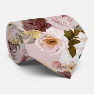 Cravate PixDezine H2 Roses Burgundy Blush DIY Toile de fon