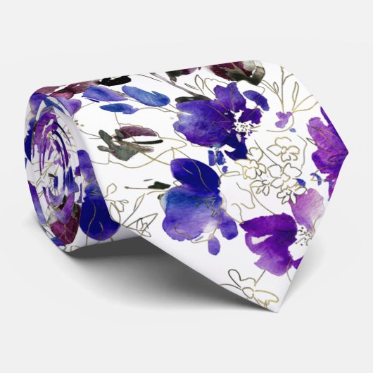 Cravate PixDezines Aquarelle Douceurs pois violet violet v (Roulé)