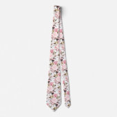 Cravate PixDezines Aquarelle Rose rose Dusty (Devant)