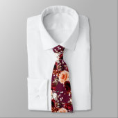 Cravate PixDezines Automne Rose n Peonies do-it-yourself A (Attaché)