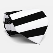 Cravate PixDezines BLACK+BLANC STRIPES/do-it-yourself COUL (Roulé)
