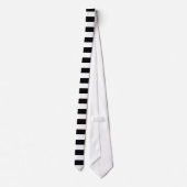 Cravate PixDezines BLACK+BLANC STRIPES/do-it-yourself COUL (Dos)