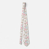 Cravate PixDezines Blush Pink Ice Blue Roses (Dos)