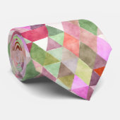 Cravate PixDezines Boho géométrique/triangles ajustables (Roulé)