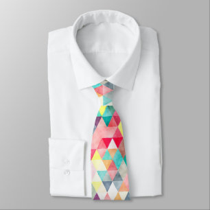 Cravate PixDezines Boho triangles géométriques/réglables