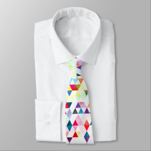 Cravate PixDezines Boho Triangles géométriques/réglables
