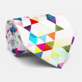 Cravate PixDezines Boho Triangles géométriques/réglables (Roulé)