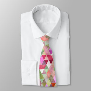 Cravate PixDezines Boho Triangles géométriques/réglables