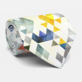Cravate PixDezines Boho Triangles géométriques/réglables (Roulé)