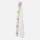 Cravate PixDezines Boho Triangles géométriques/réglables (Dos)