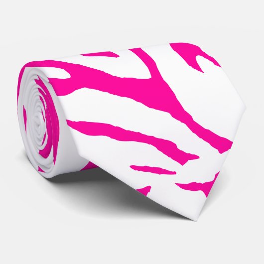 Cravate PixDezines do-it-yourself couleur imprimé zèbre (Roulé)