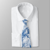 Cravate PixDezines Dusty Blue Tropical Foliage (Attaché)
