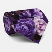 Cravate PixDezines Fleurs Fraîches DIY Moody Fond (Roulé)